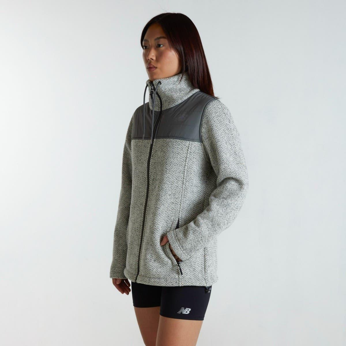 Poleron Outdoor Mujer New Balance Polar Gris-2
