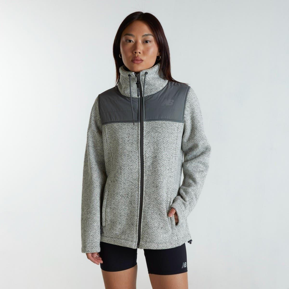 Poleron Outdoor Mujer New Balance Polar Gris-3