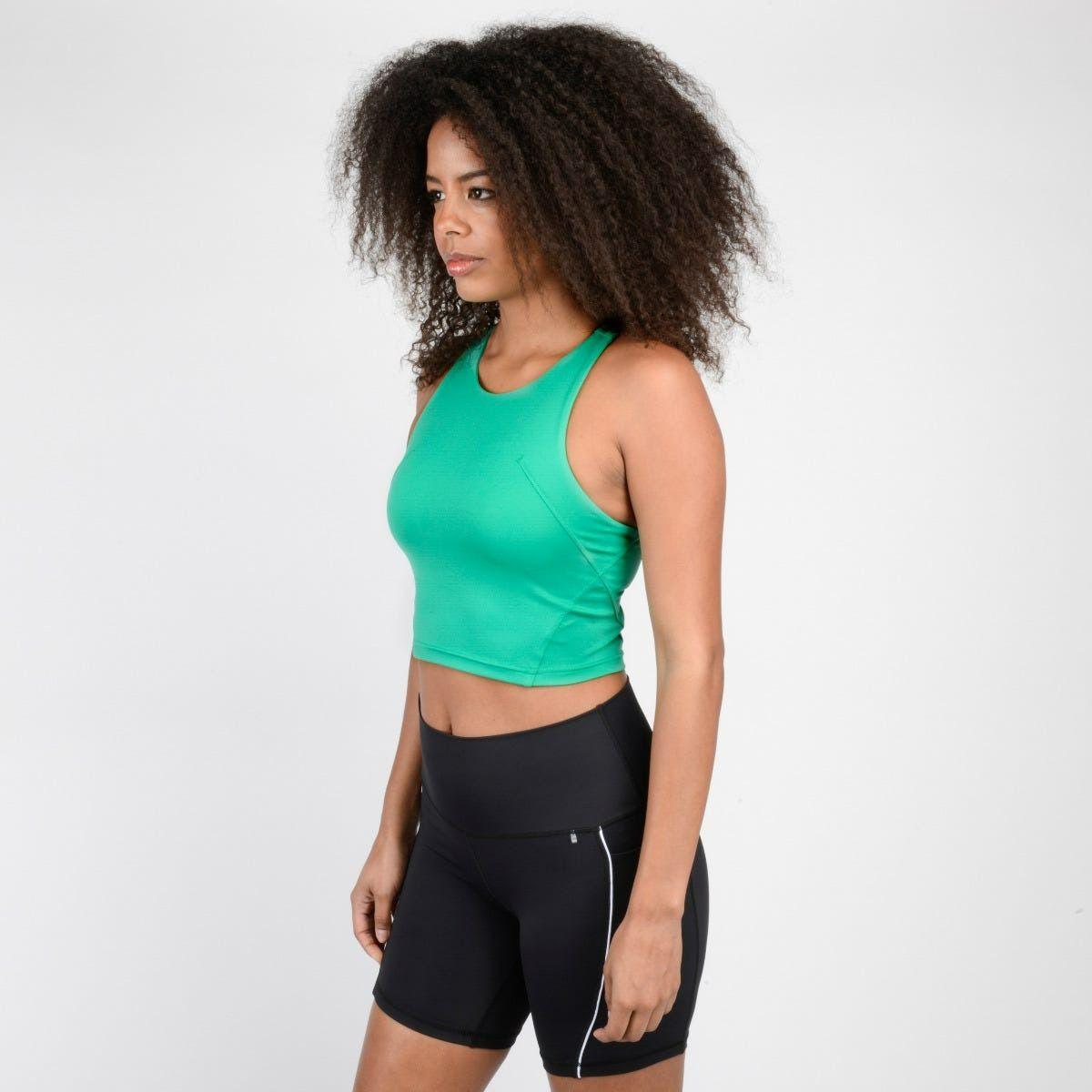 Peto Entrenamiento Mujer Spyder Crop Top Verde-1