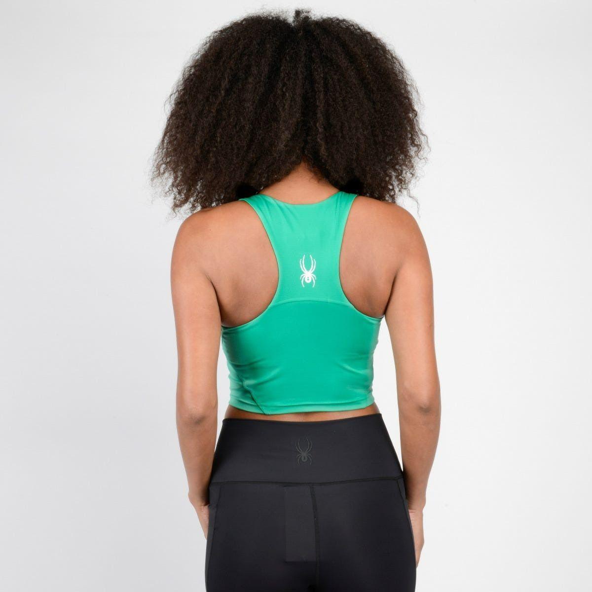 Peto Entrenamiento Mujer Spyder Crop Top Verde-2