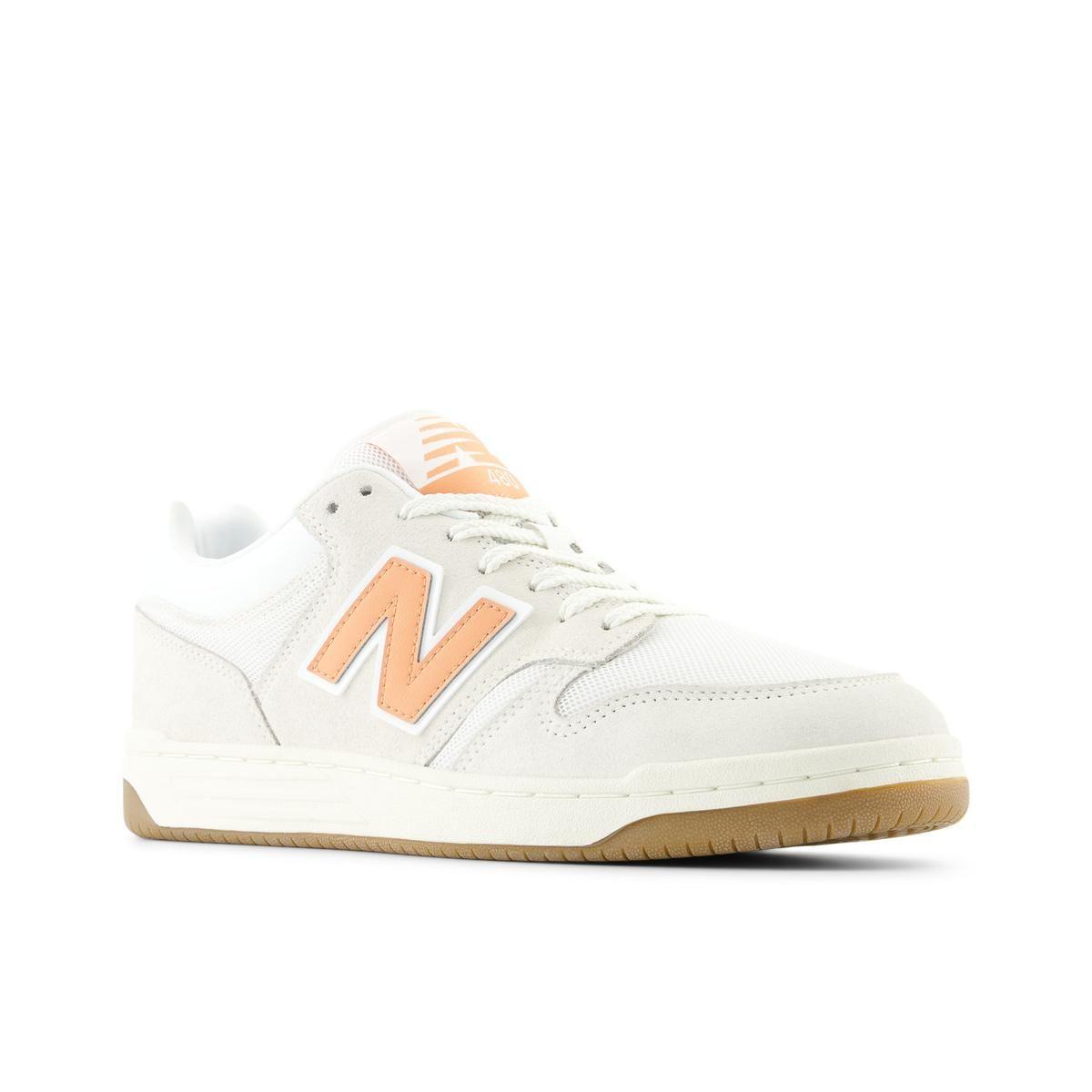 Zapatillas Urbanas Unisex New Balance 480 Blanca/Naranjo-3