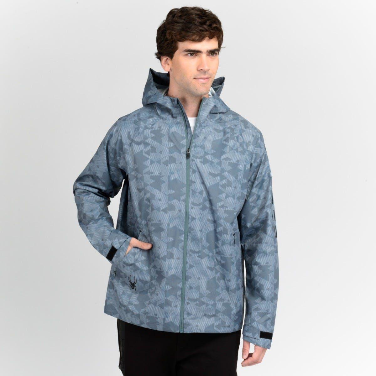 Cortavientos Hombre Spyder Impermeable Alpine Gris-0