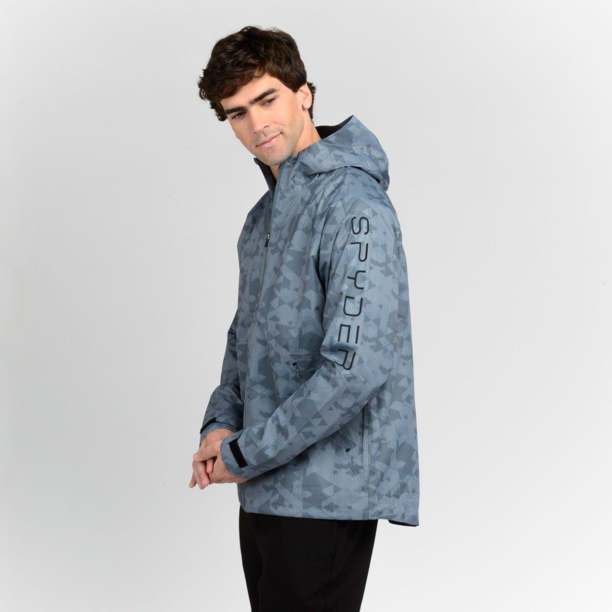 Cortavientos Hombre Spyder Impermeable Alpine Gris-1