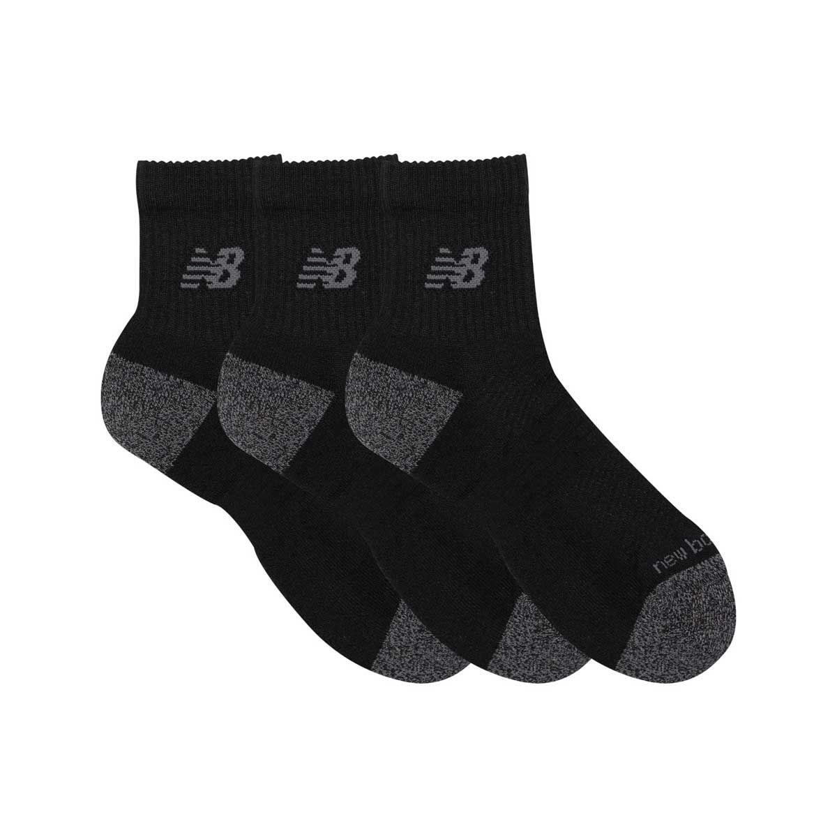 Calcetines 3 Pares Unisex New Balance Active Quarter Negro-2