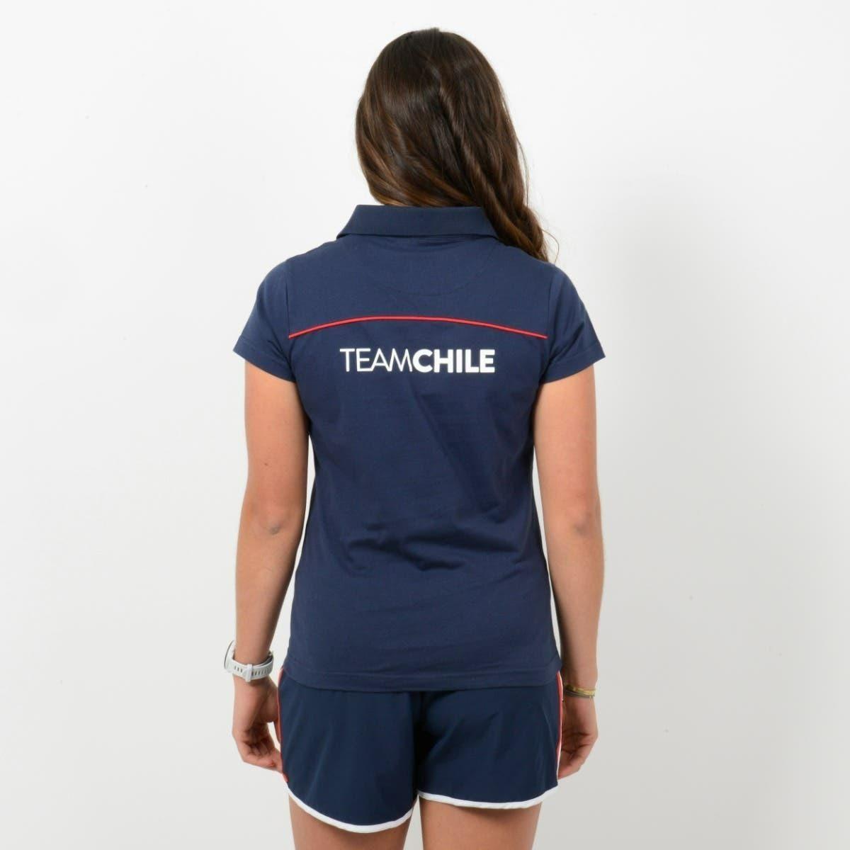 Polera Mujer Sparta Team Chile Azul/Roja-1