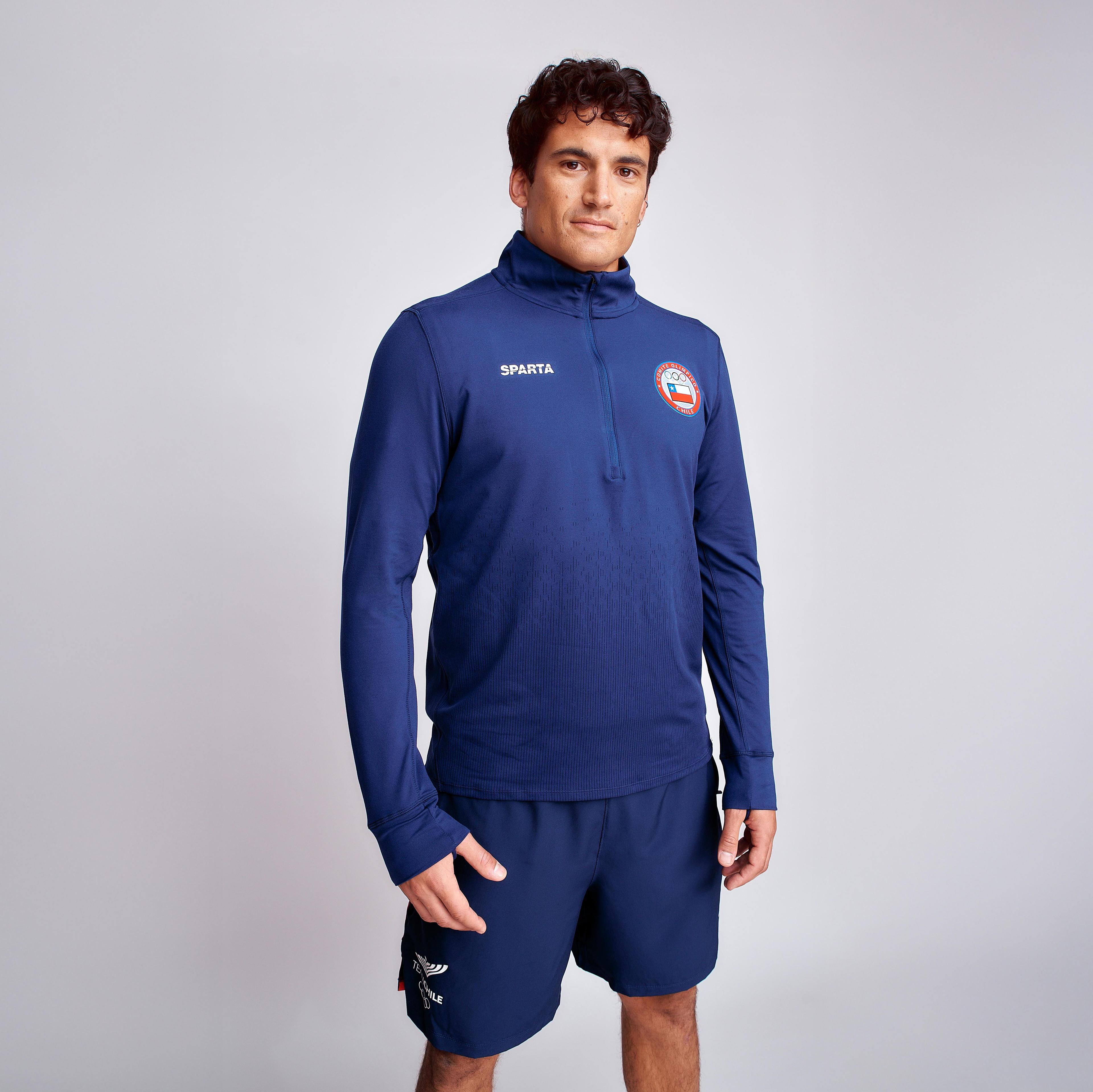 Polerón Entrenamiento Hombre Sparta Team Chile Quarter Zip-0