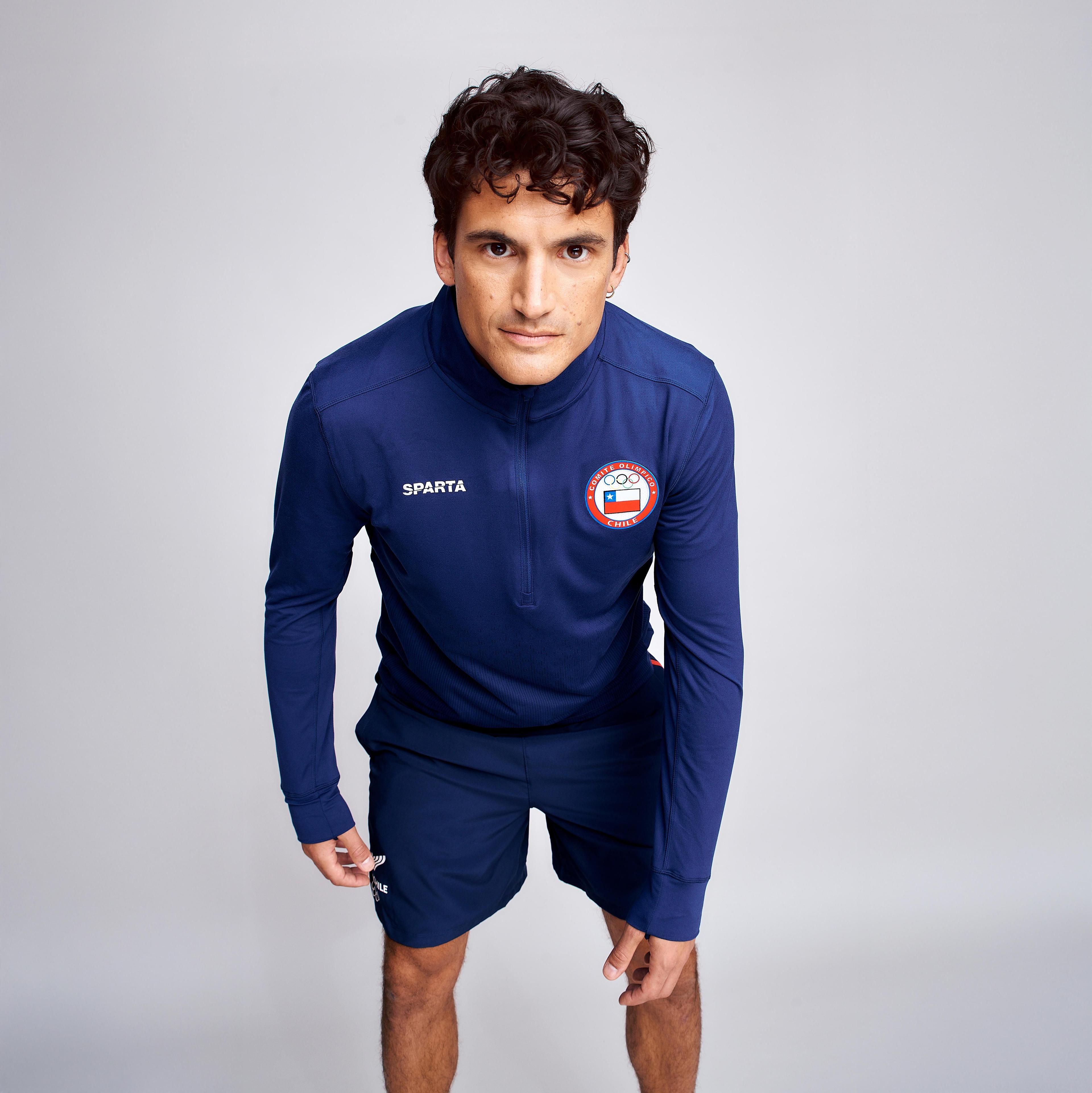 Polerón Entrenamiento Hombre Sparta Team Chile Quarter Zip-3