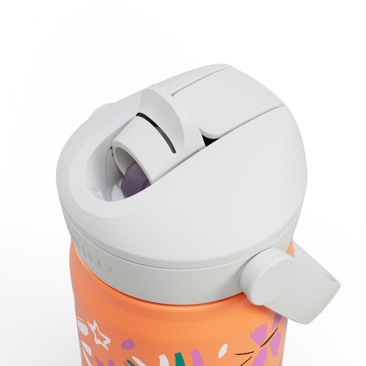 Botella Camelbak Niños Flip Straw 350 Ml Blanca/Naranjo-3