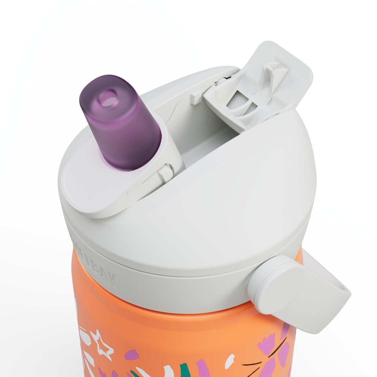 Botella Camelbak Niños Flip Straw 350 Ml Blanca/Naranjo-4