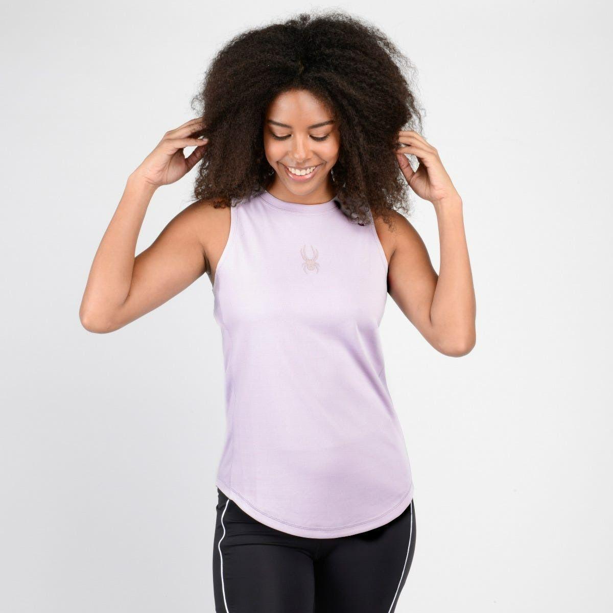 Polera Sin Mangas Entrenamiento Mujer Spyder Lila-0