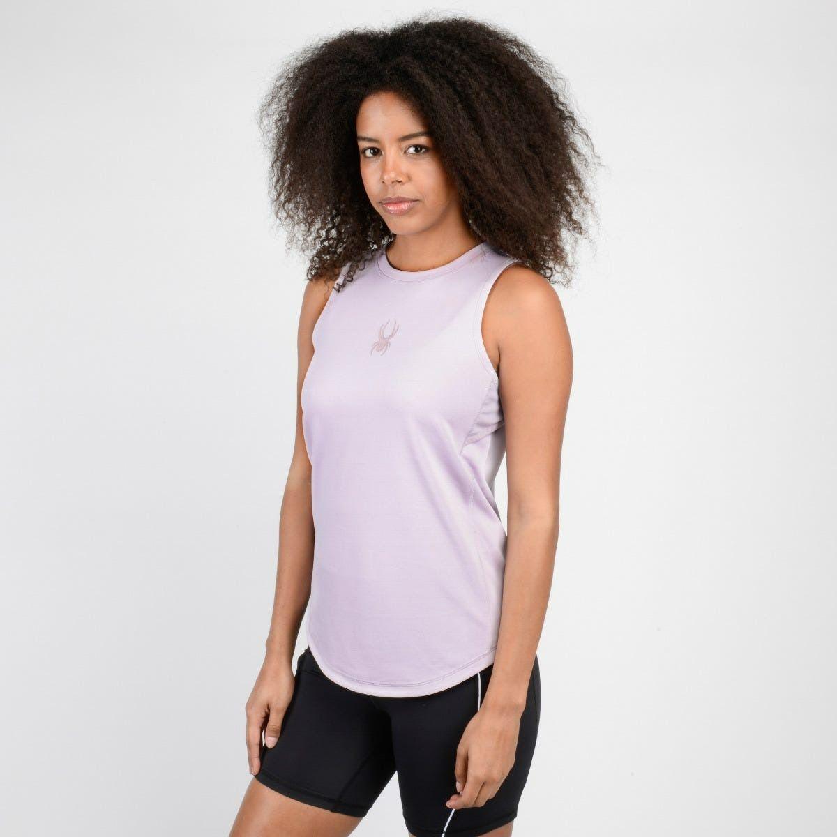Polera Sin Mangas Entrenamiento Mujer Spyder Lila-1