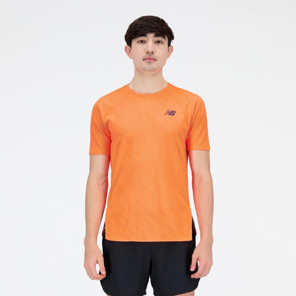 Polera Running Hombre New Balance Q Speed Jacquard Naranja-1
