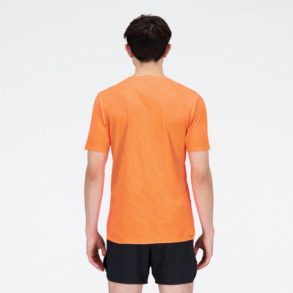 Polera Running Hombre New Balance Q Speed Jacquard Naranja-3