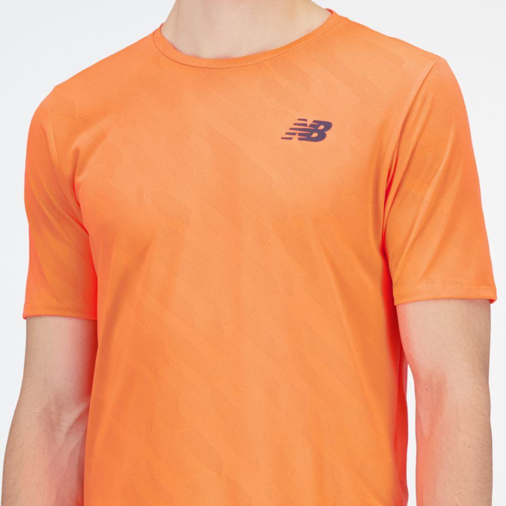 Polera Running Hombre New Balance Q Speed Jacquard Naranja-4