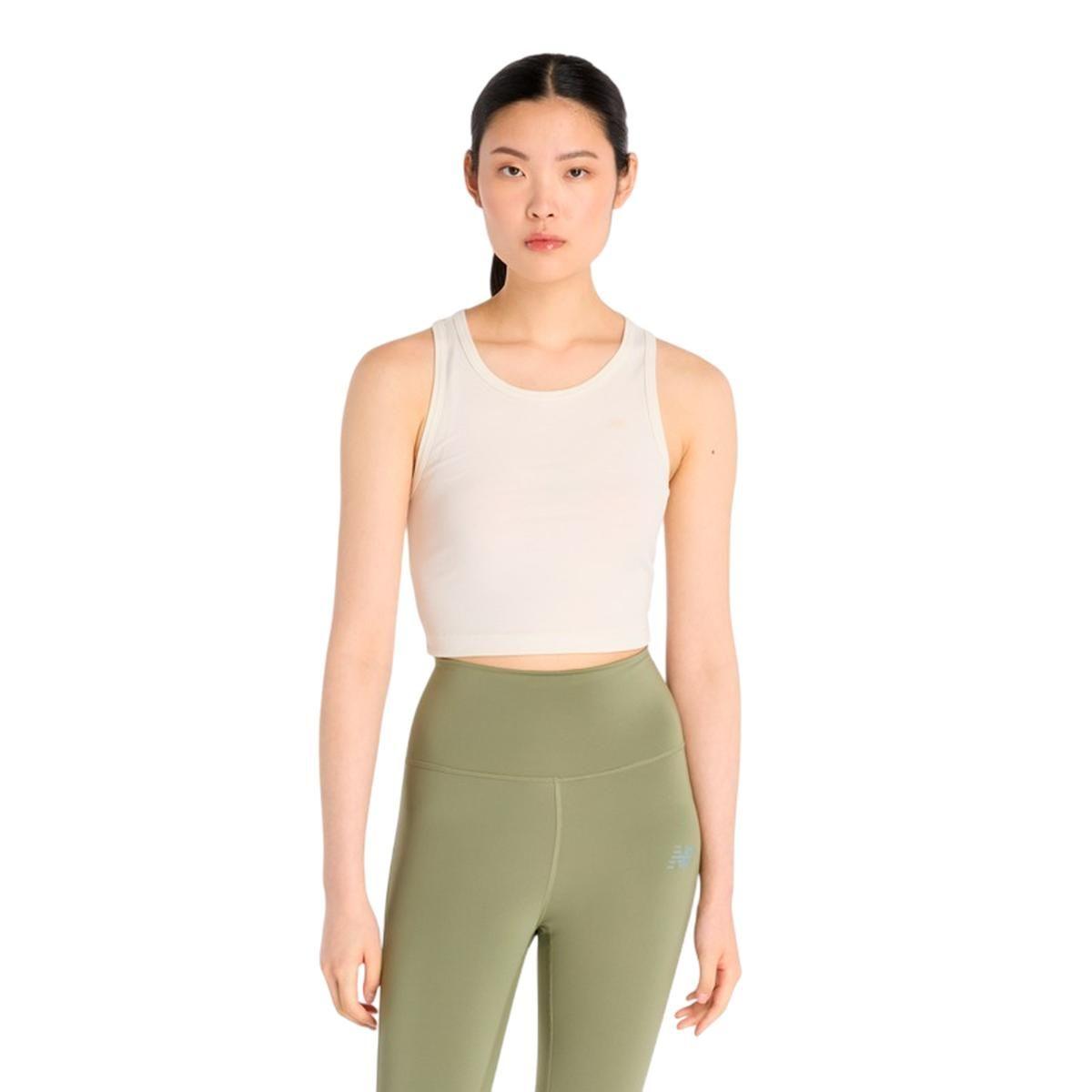 Polera Sin Mangas Lifestyle Mujer New Balance Beige-0