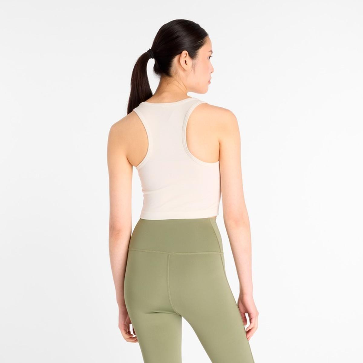 Polera Sin Mangas Lifestyle Mujer New Balance Beige-1