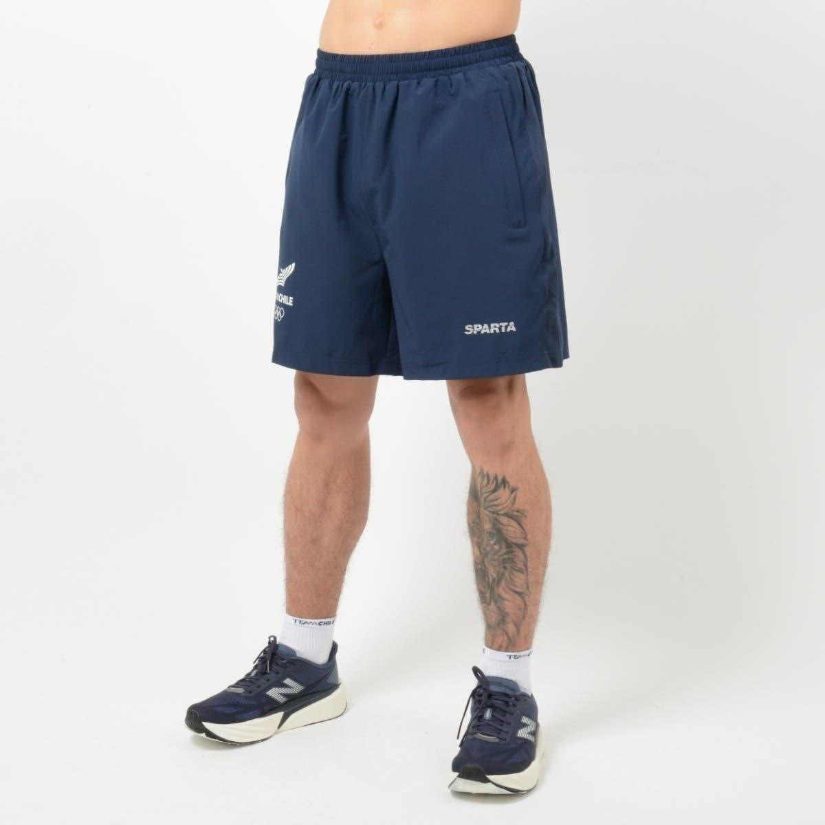 Short Running Hombre Sparta Team Chile Azul-3