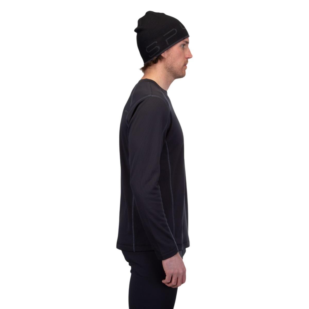 Polera Outdoor Hombre Spyder Baselayer Crew Negra-3