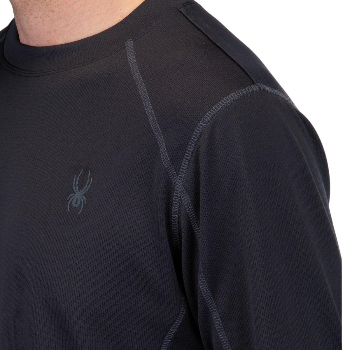 Polera Outdoor Hombre Spyder Baselayer Crew Negra-6