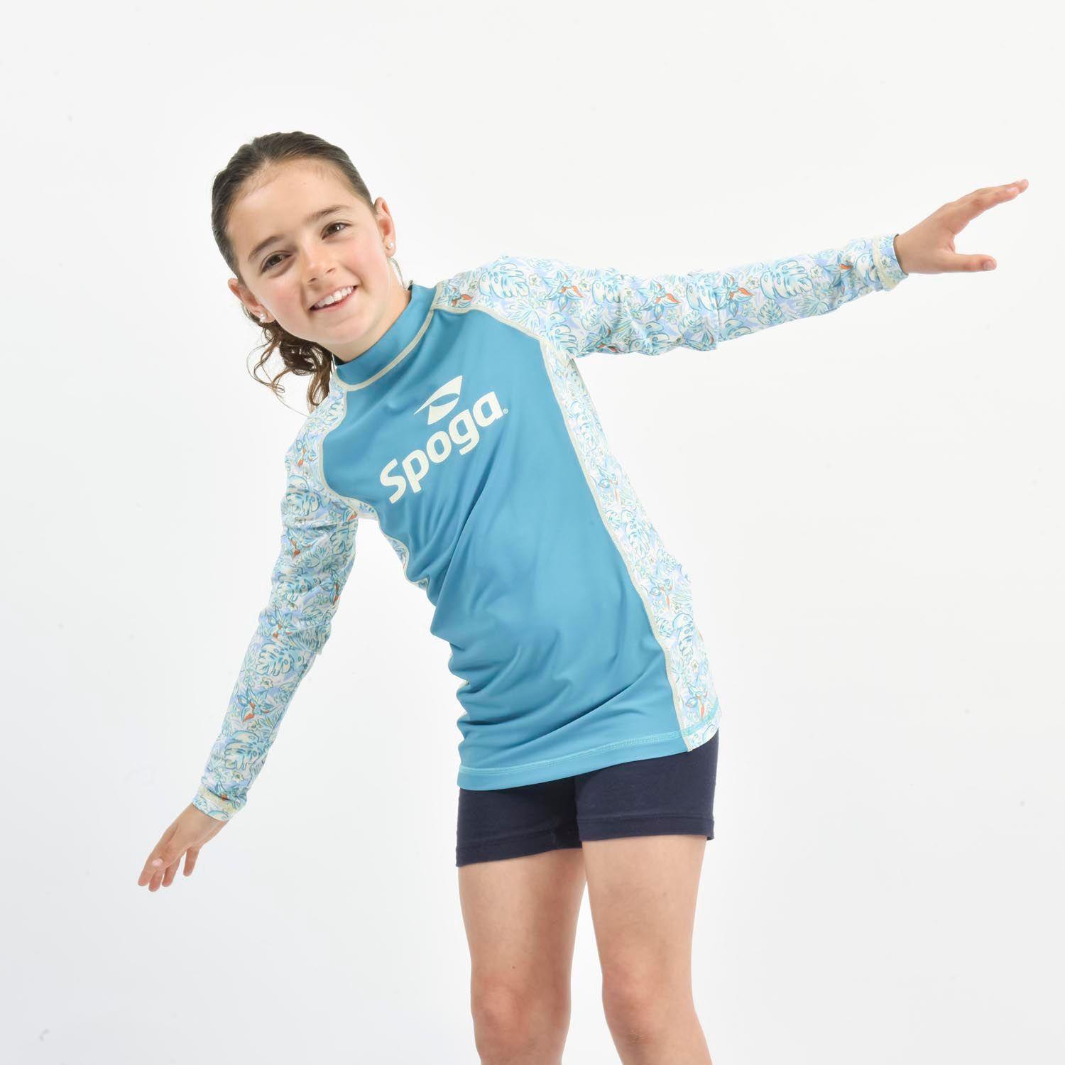 Polera UV Natación Niña Spoga Turquesa-2