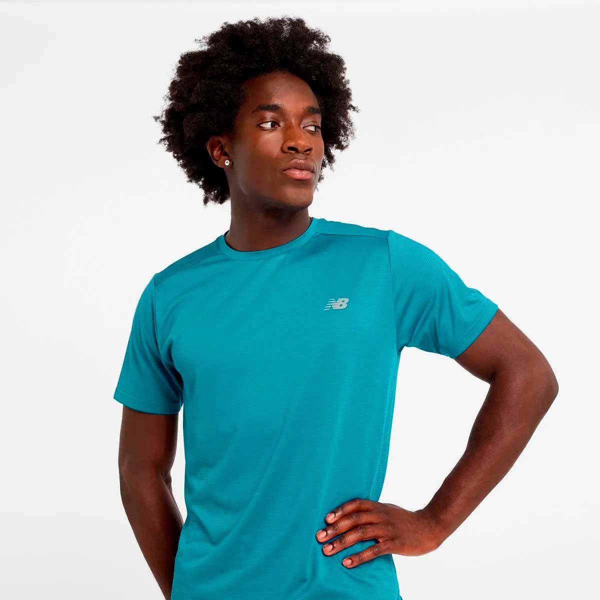 Polera Running Hombre New Balance Sport Essentials Azul-3