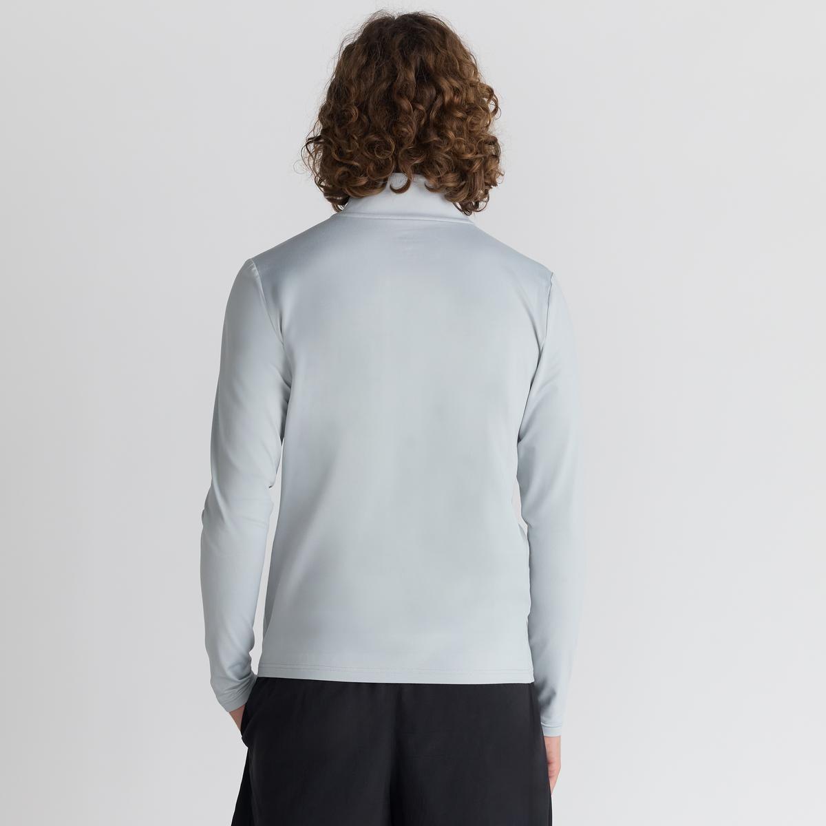Polerón Running Hombre New Balance Space Dye 1/4 Zip Gris-1