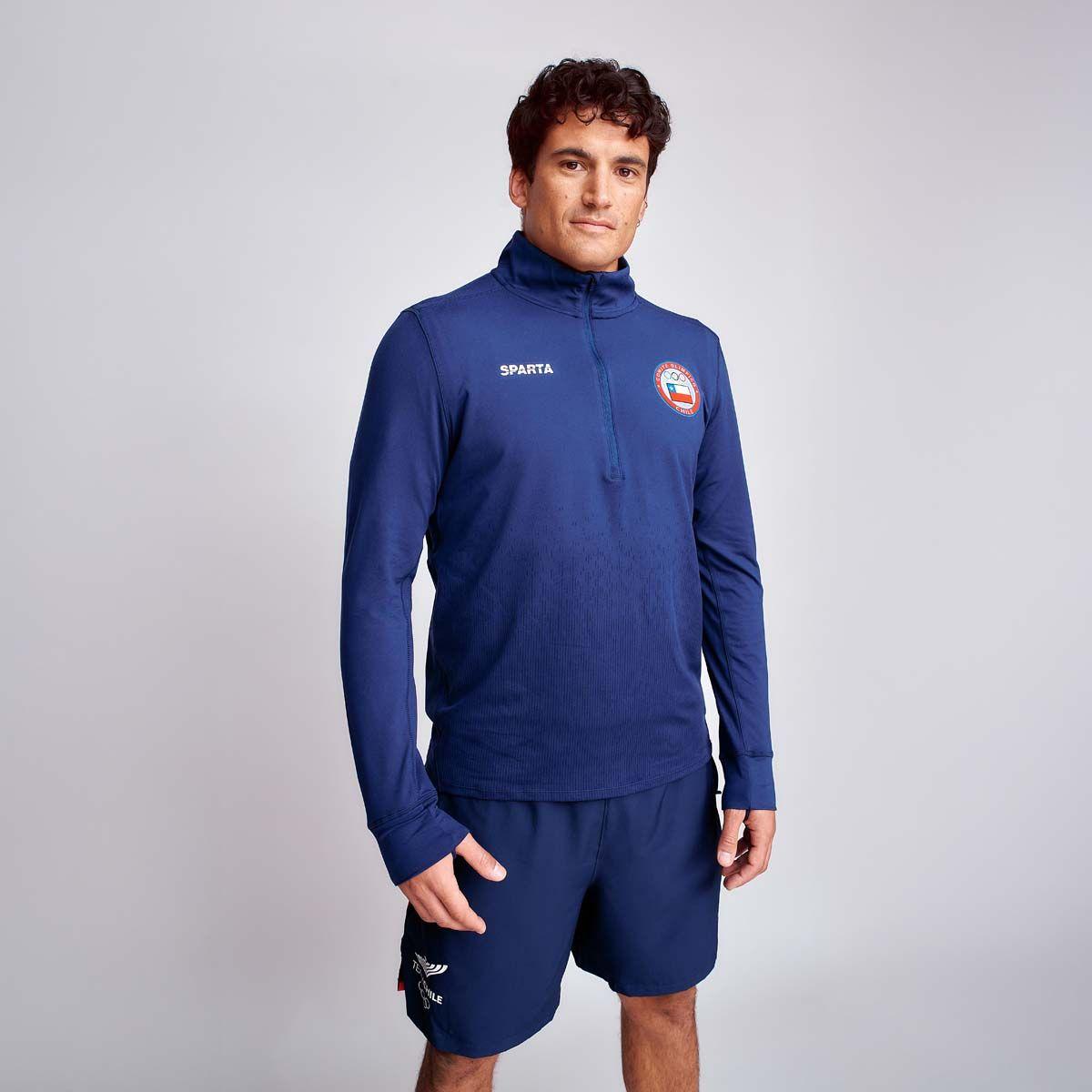 Polerón Entrenamiento Hombre Sparta Team Chile Quarter Zip-0