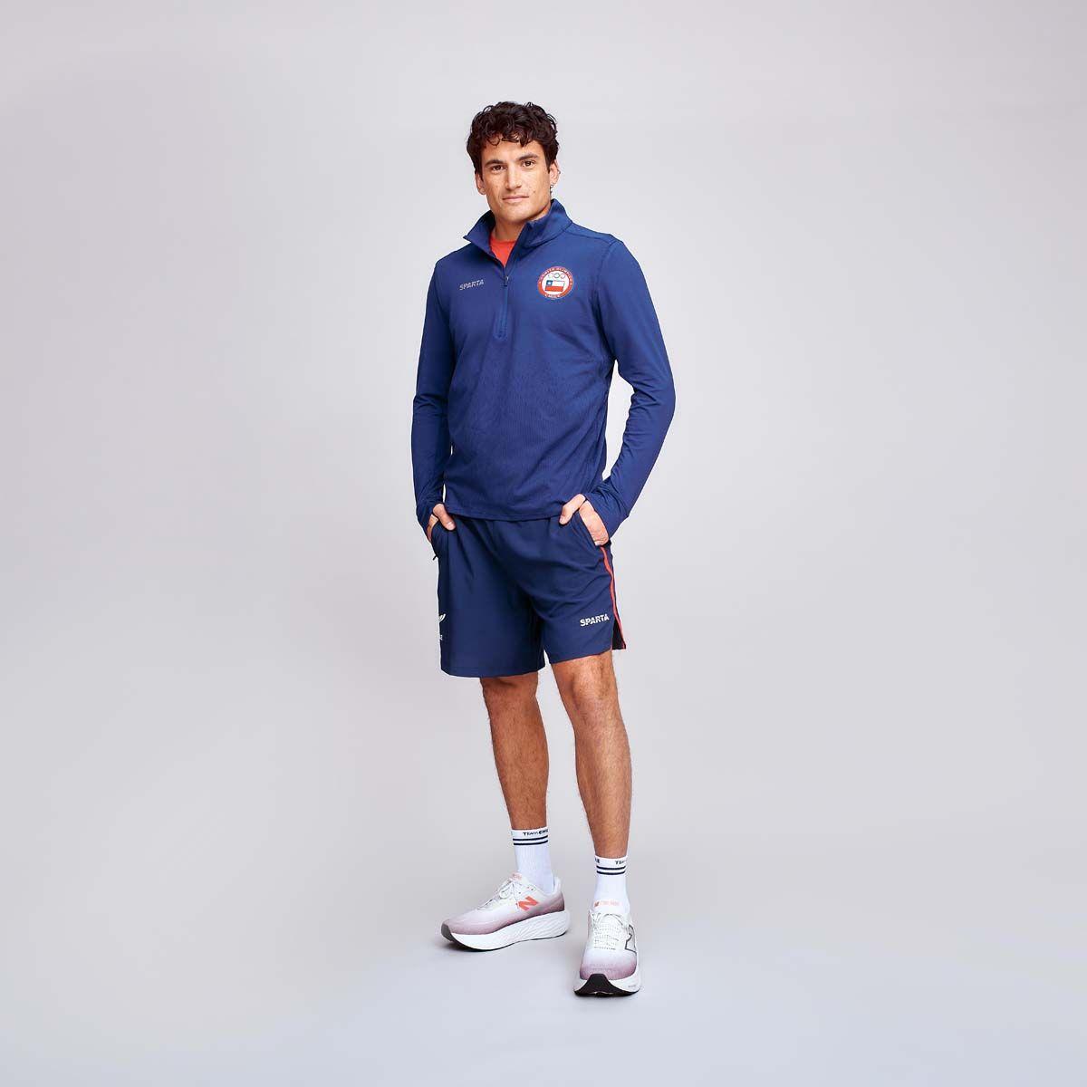 Polerón Entrenamiento Hombre Sparta Team Chile Quarter Zip-2