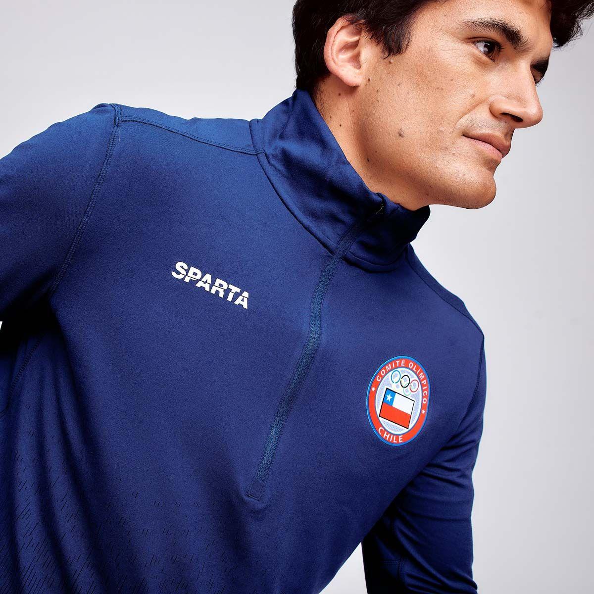 Polerón Entrenamiento Hombre Sparta Team Chile Quarter Zip-4
