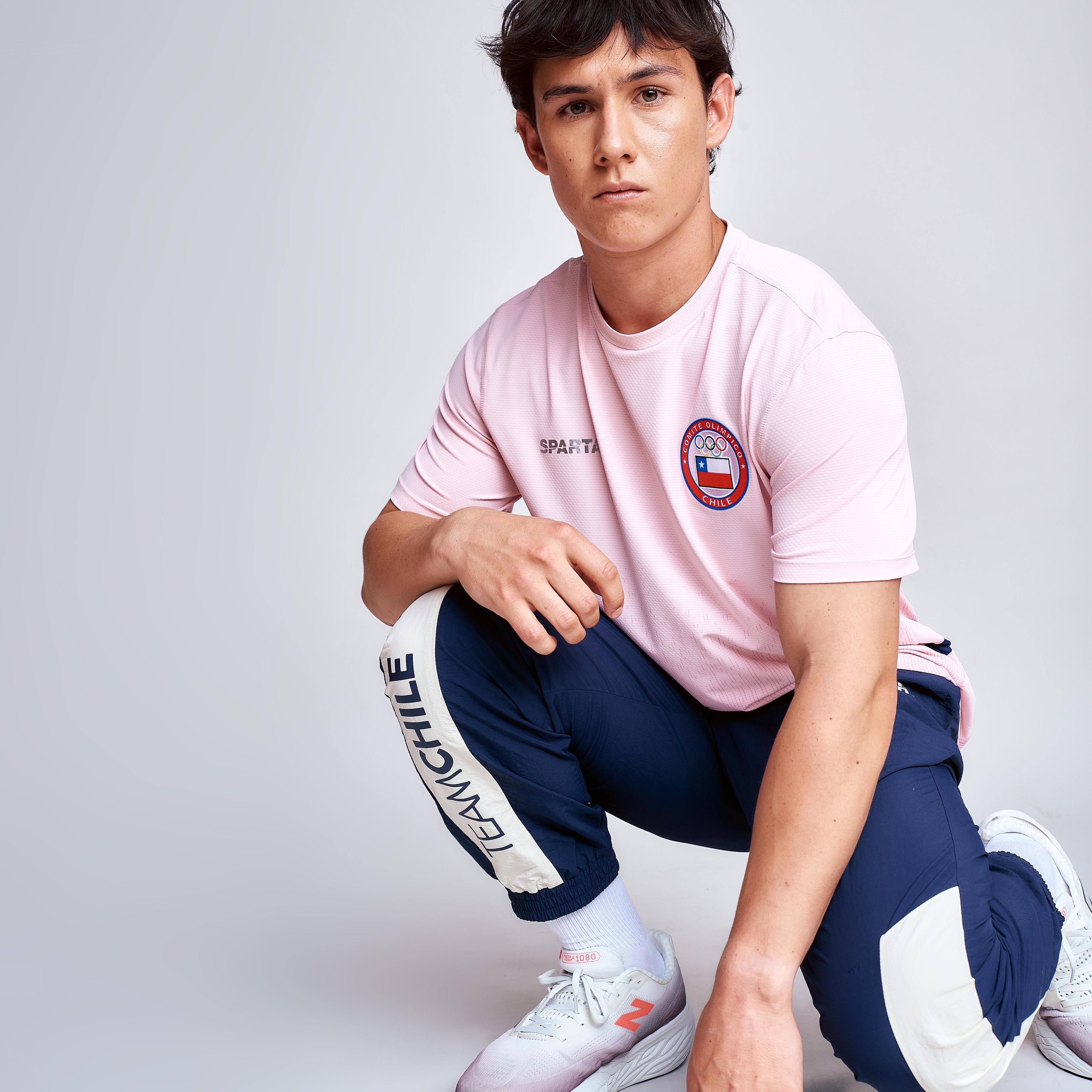 Polera Entrenamiento Hombre Sparta Team Chile Rosada-2