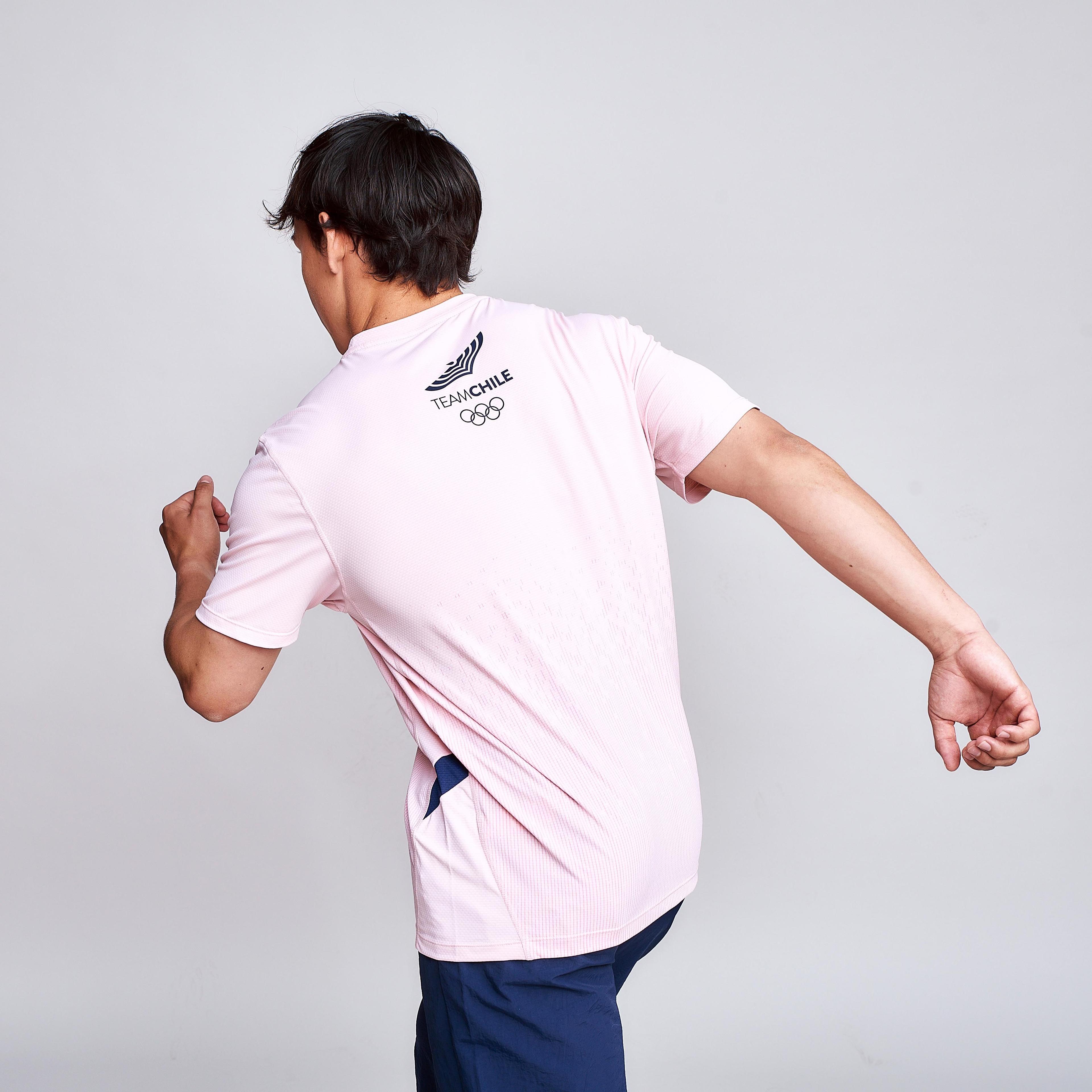 Polera Entrenamiento Hombre Sparta Team Chile Rosada-4