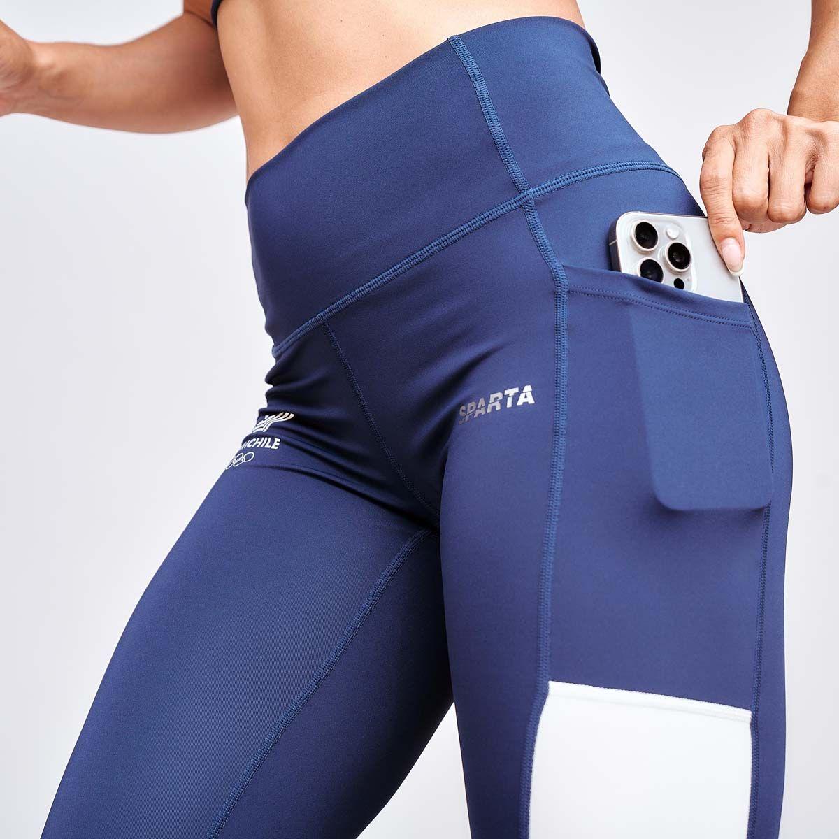 Calza Larga Entrenamiento Mujer Sparta Team Chile Azul-4