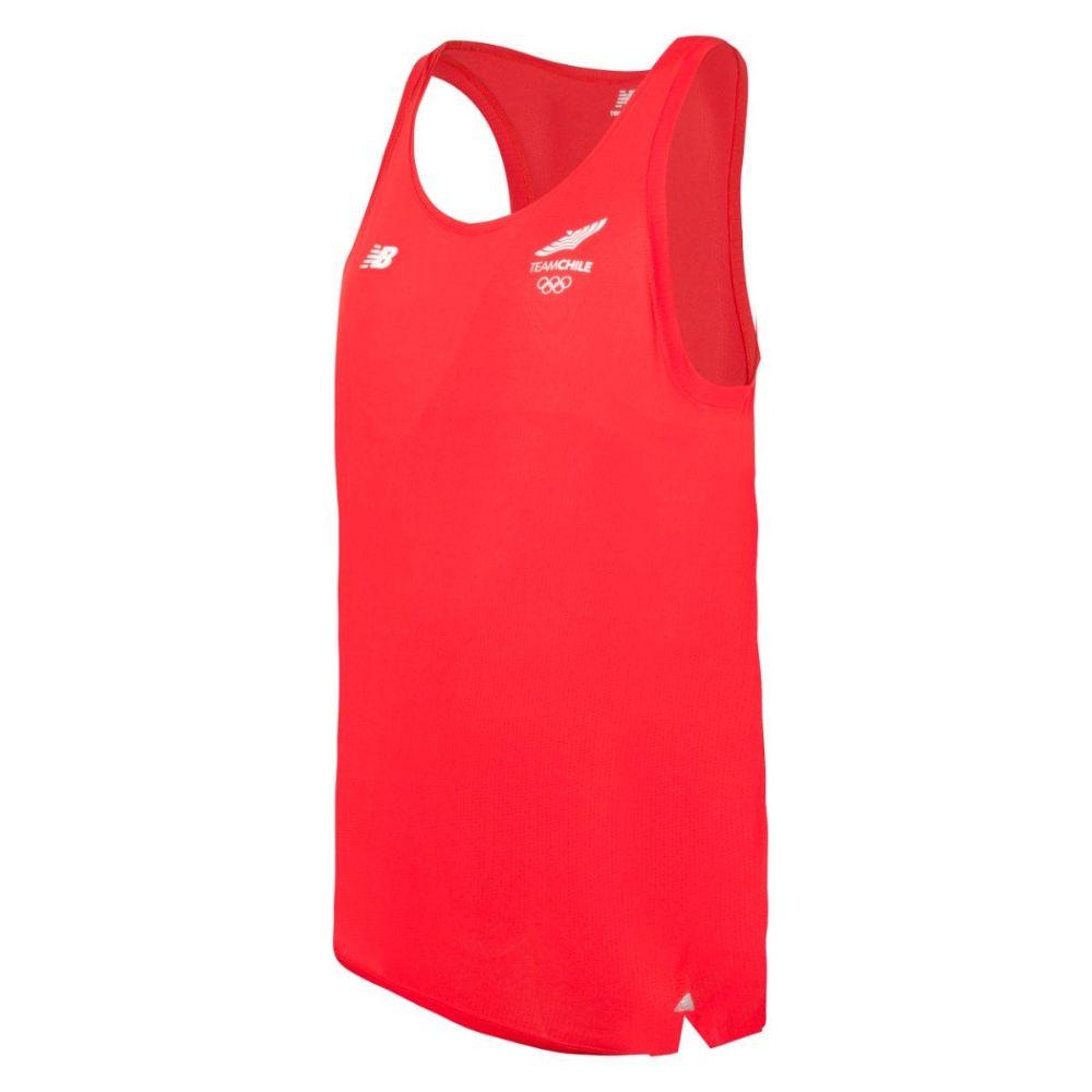 Polera Sin Mangas Running Hombre New Balance Team Chile Roja-1