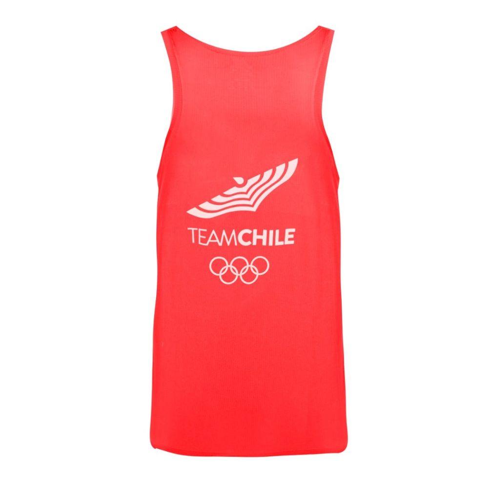 Polera Sin Mangas Running Hombre New Balance Team Chile Roja-2