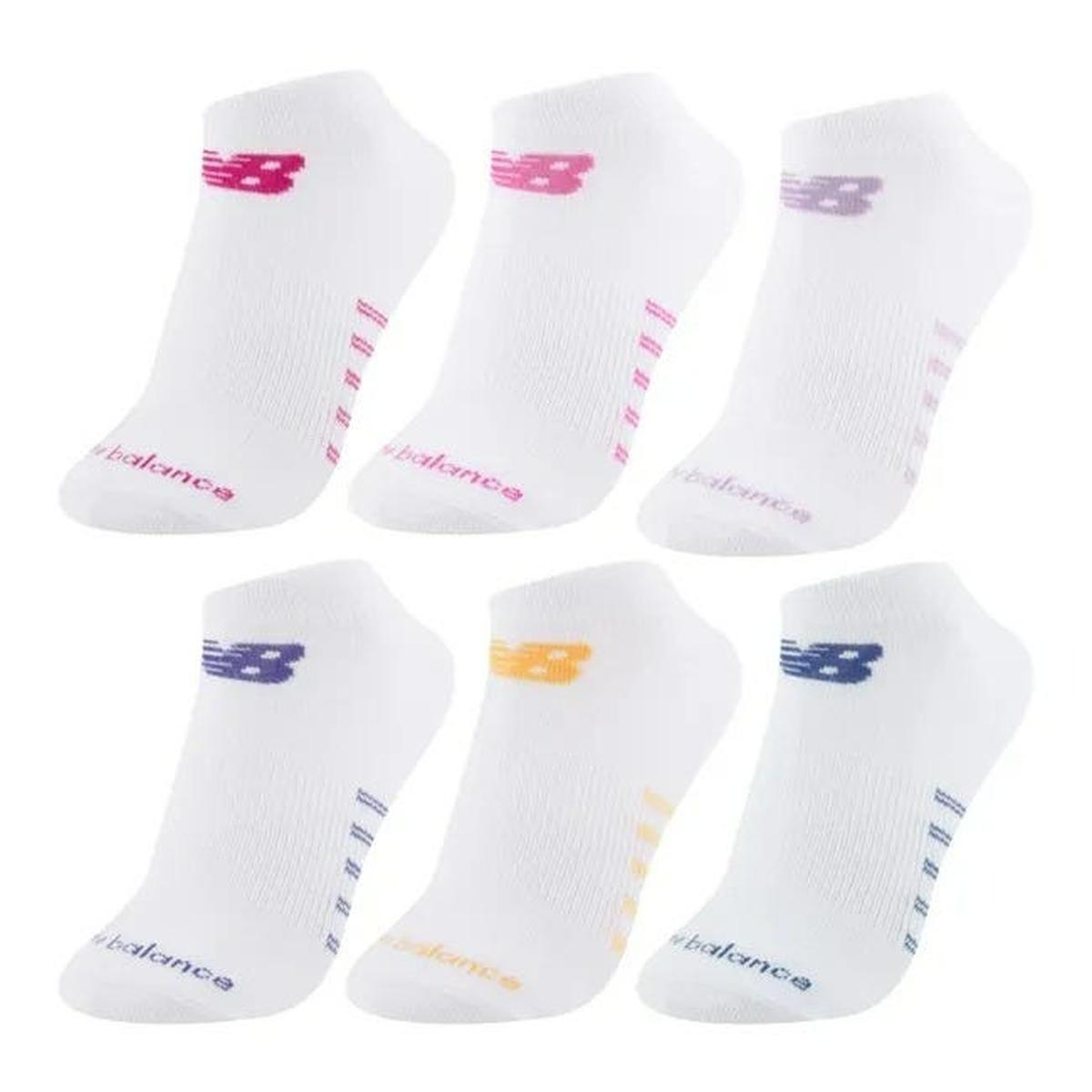 Calcetines 6 Pares Running Mujer New Balance No Show Blanco-0