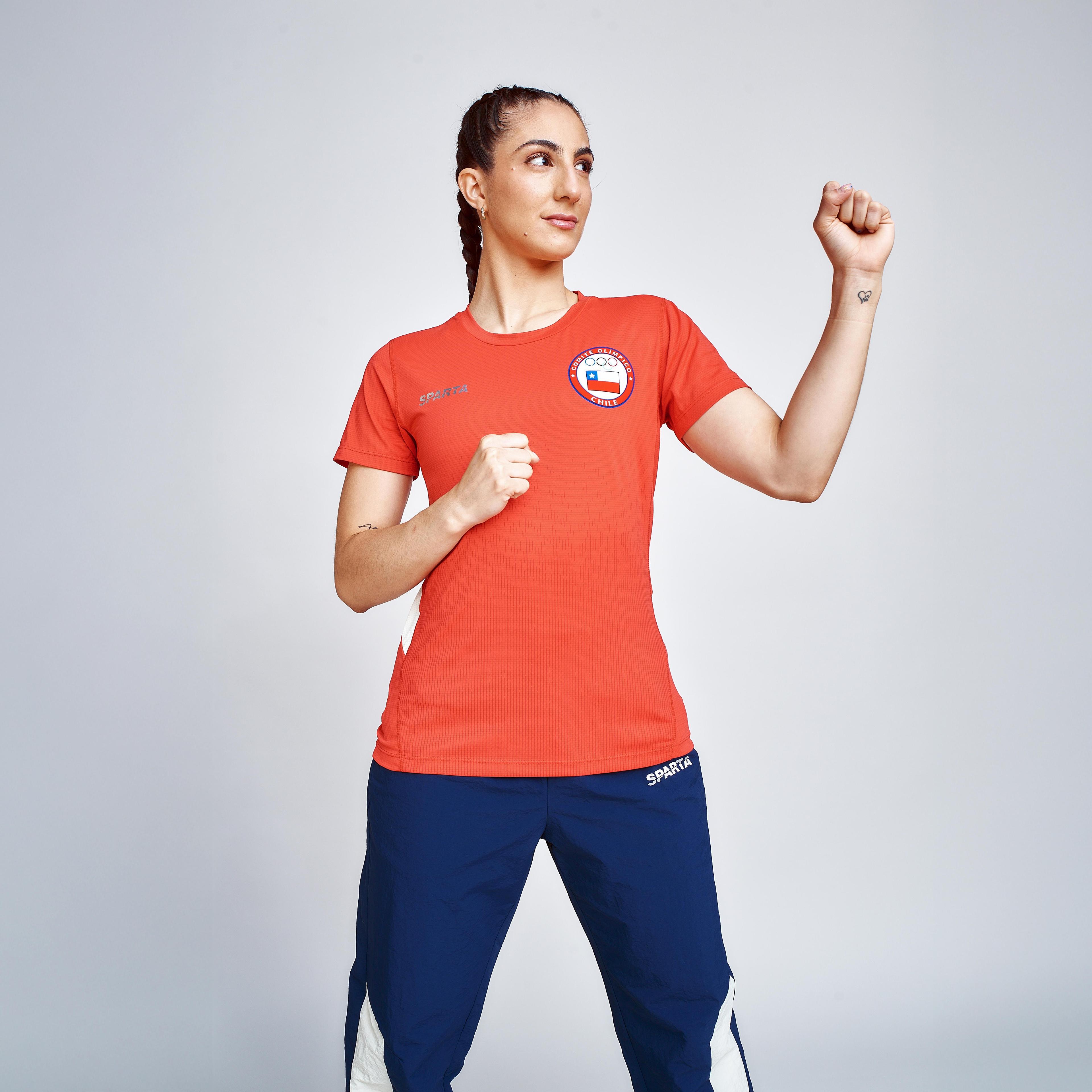 Polera Entrenamiento Mujer Sparta Team Chile Roja-0