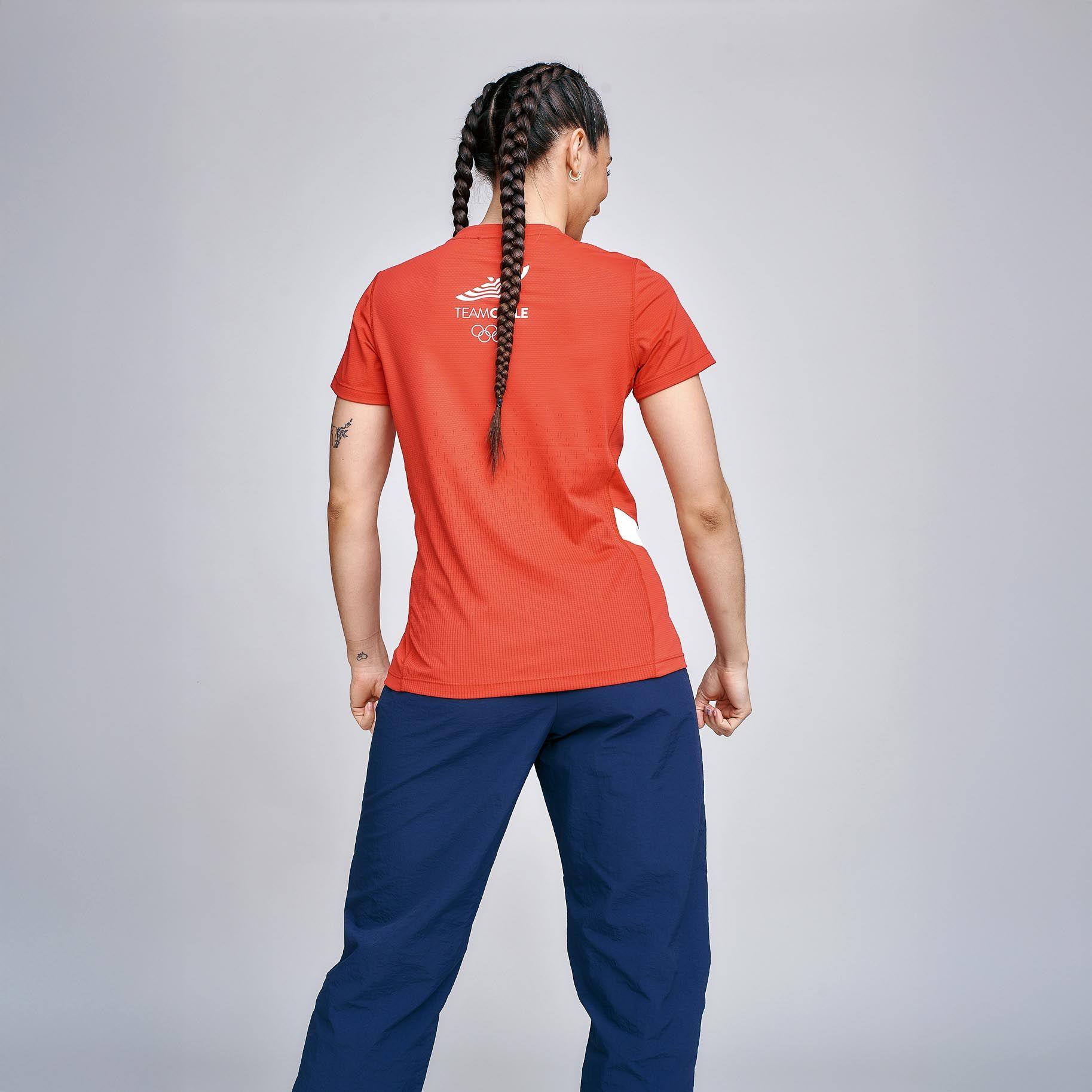 Polera Entrenamiento Mujer Sparta Team Chile Roja-1