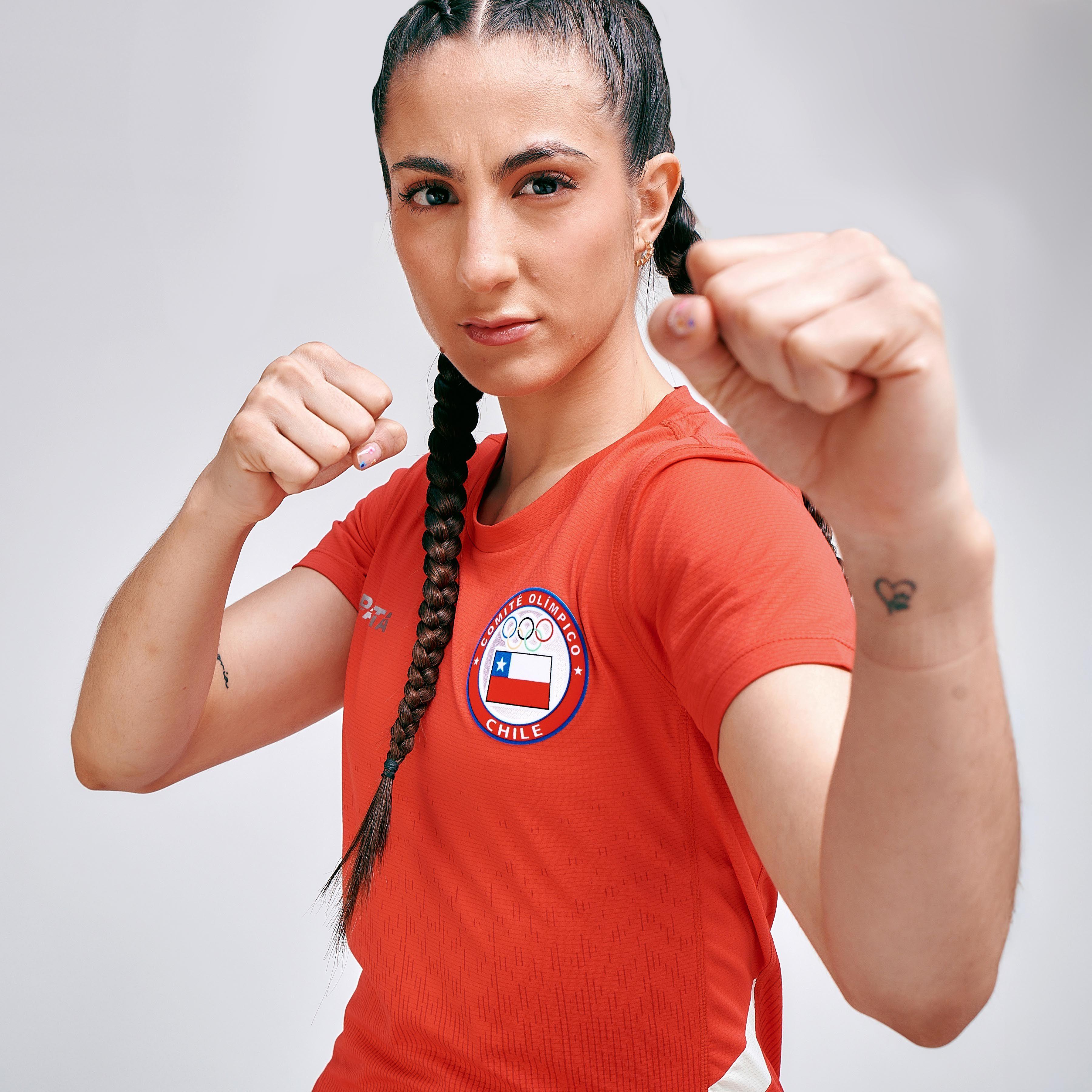 Polera Entrenamiento Mujer Sparta Team Chile Roja-3