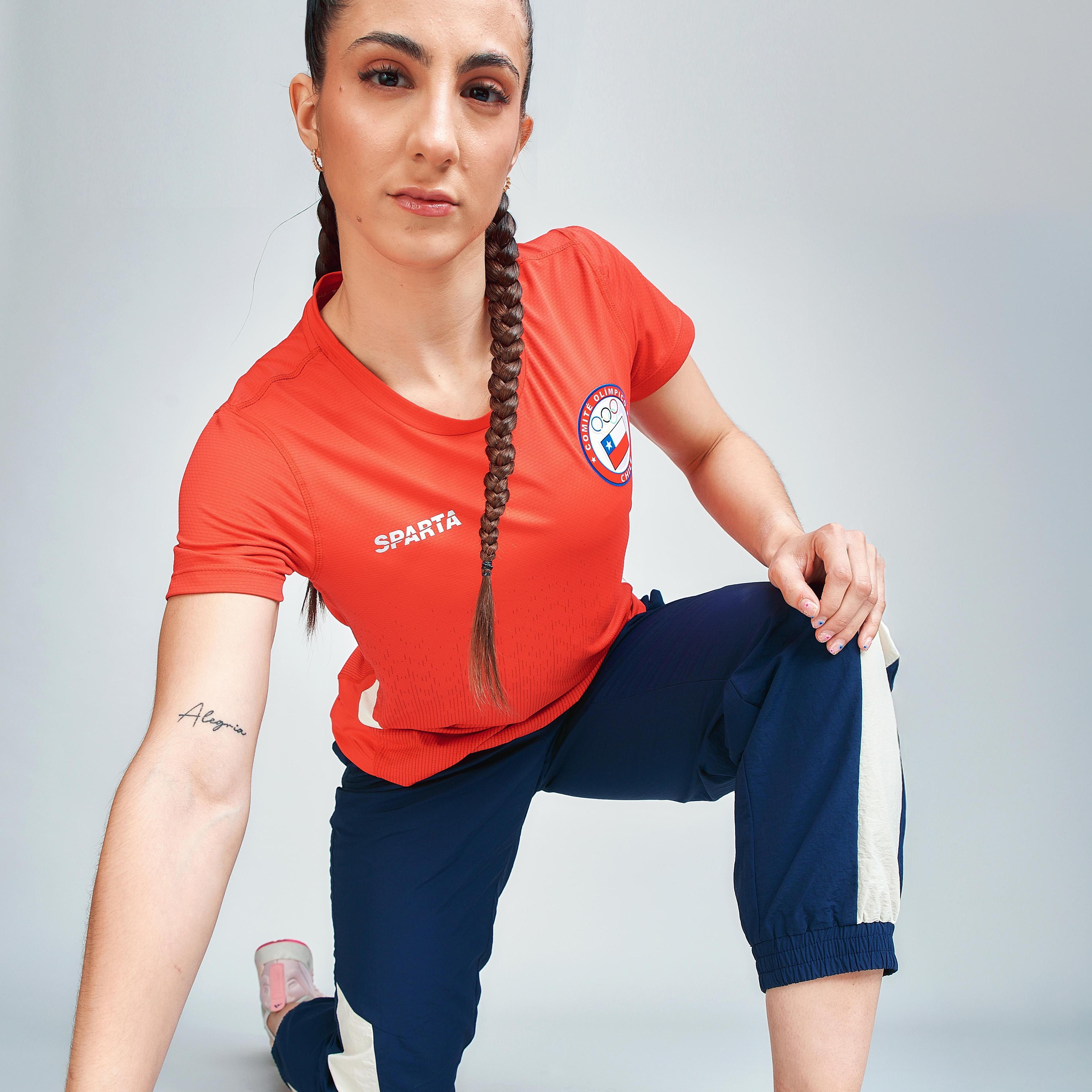 Polera Entrenamiento Mujer Sparta Team Chile Roja-5