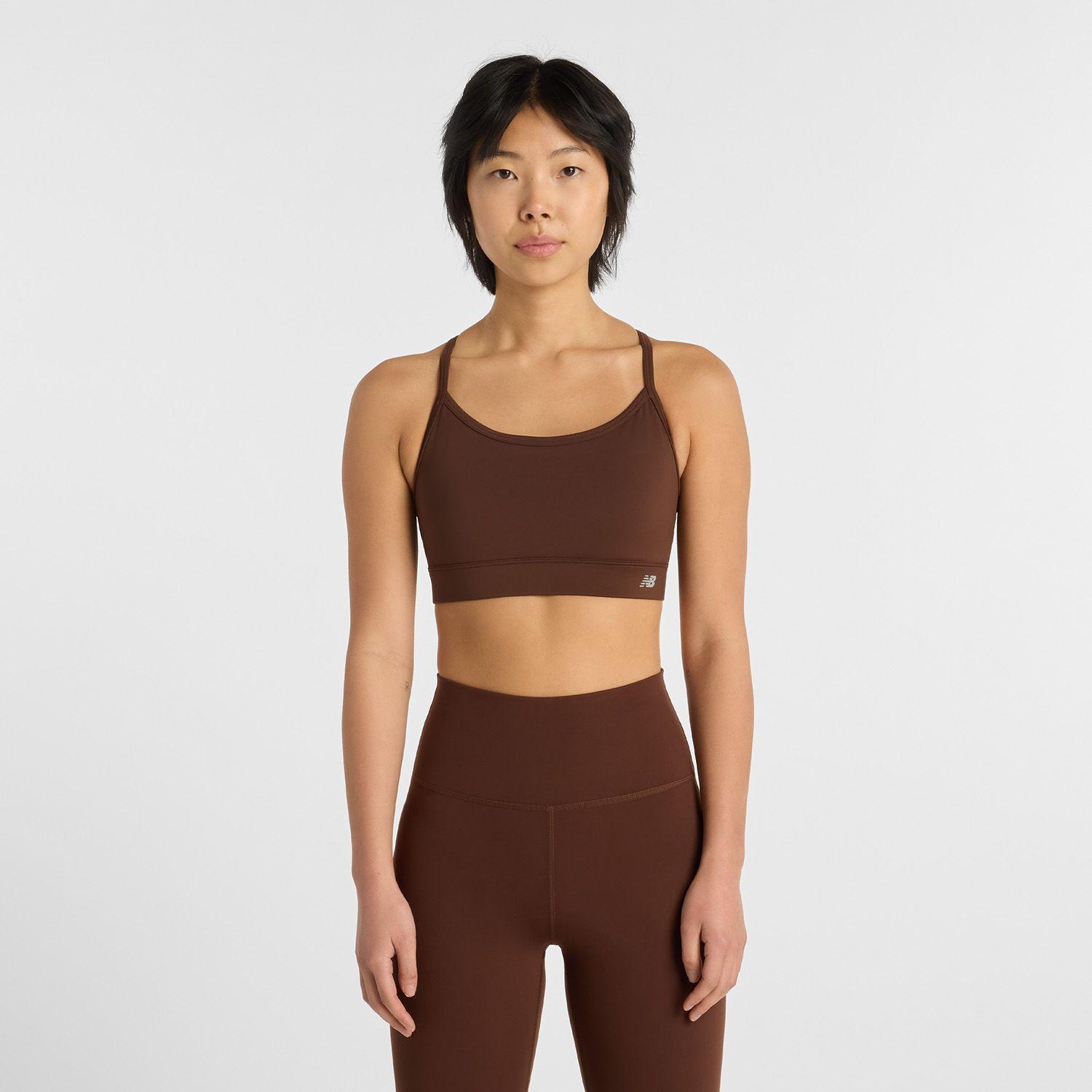 Peto Running Mujer New Balance Essentials Bra Café-3