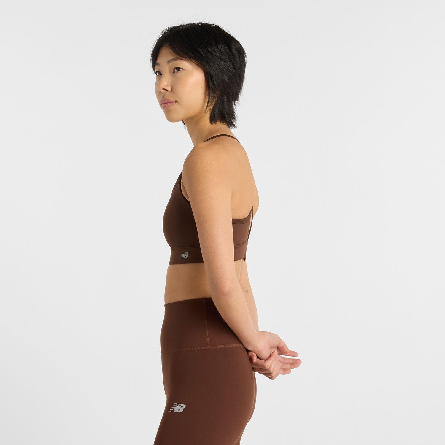 Peto Running Mujer New Balance Essentials Bra Café-4