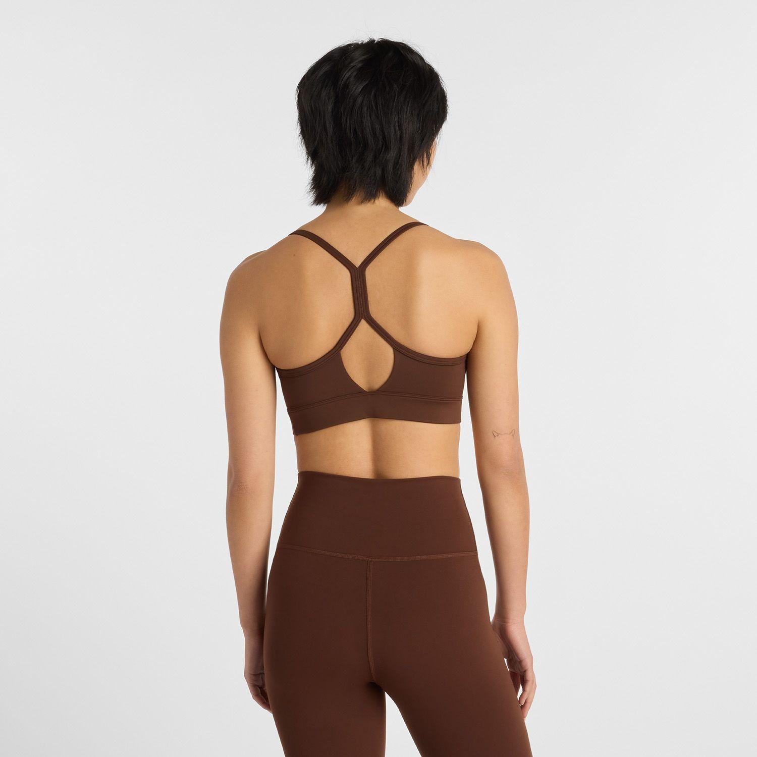Peto Running Mujer New Balance Essentials Bra Café-5