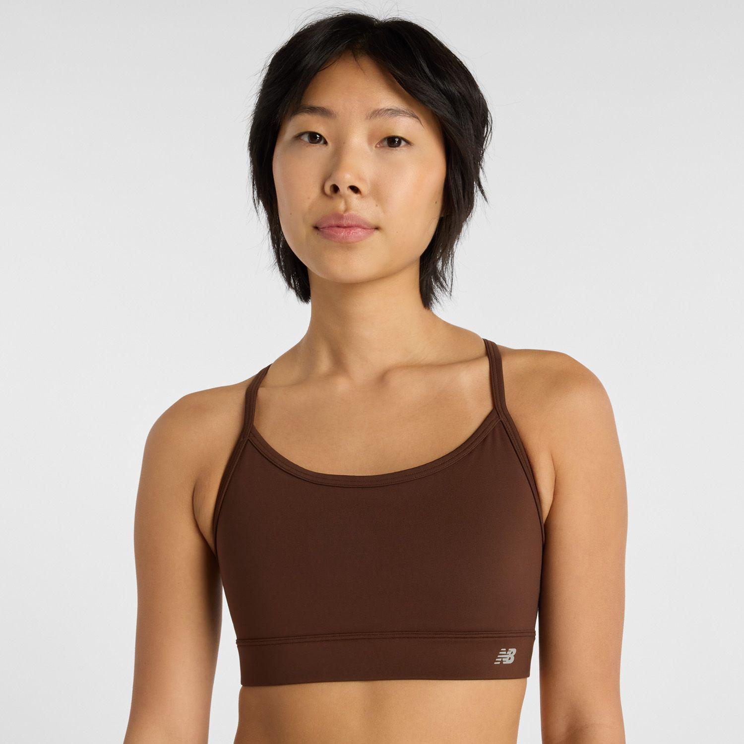 Peto Running Mujer New Balance Essentials Bra Café-6