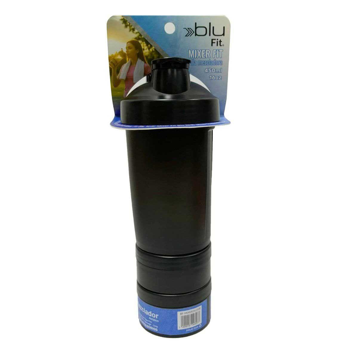 Botella Mixer Blu Fit Negro 450 ml-2