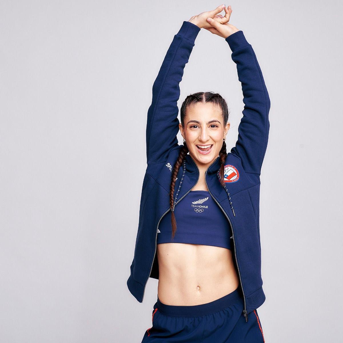 Polerón Entrenamiento Mujer Sparta Team Chile Full Zip Azul-1