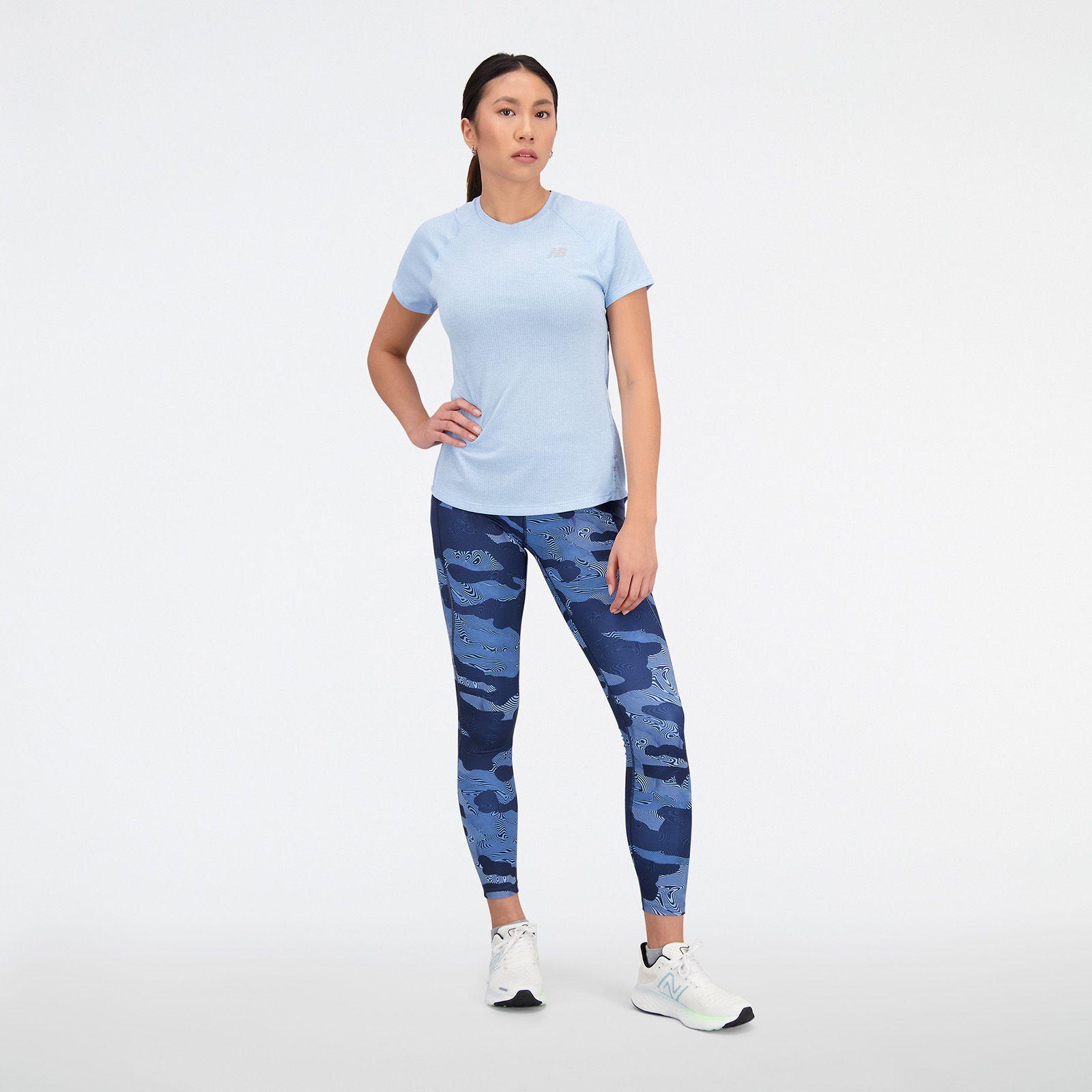 Polera Running Mujer New Balance Impact Run Celeste-3