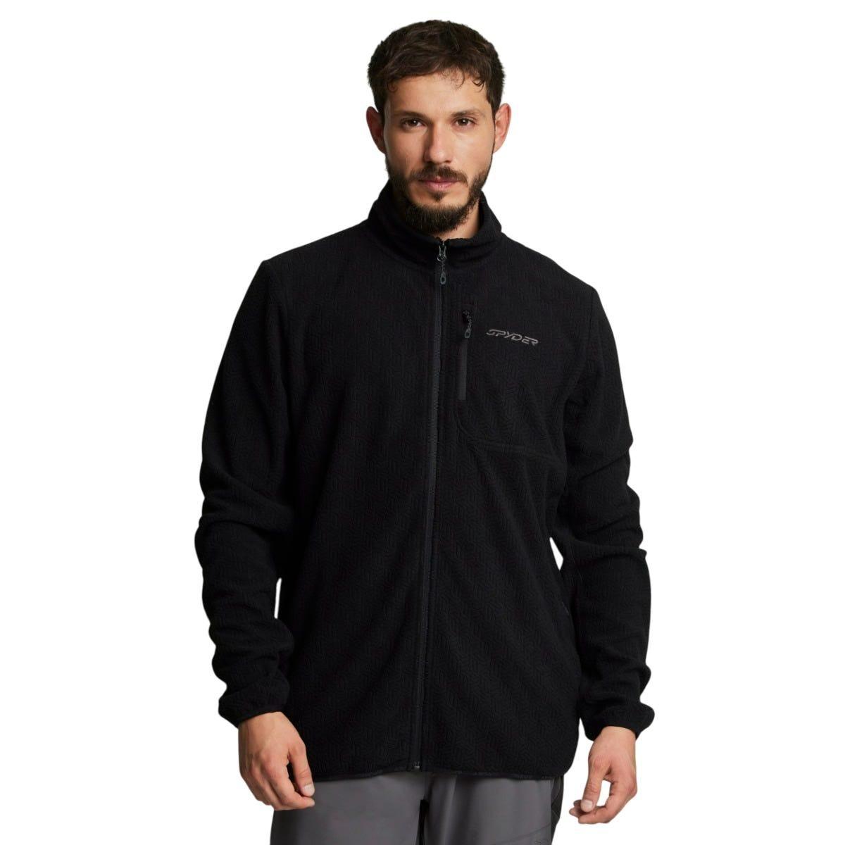 Polerón Polar Outdoor Hombre Spyder Fleece Full Zip Negro-0