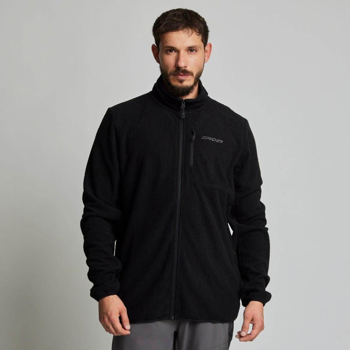 Polerón Polar Outdoor Hombre Spyder Fleece Full Zip Negro-3