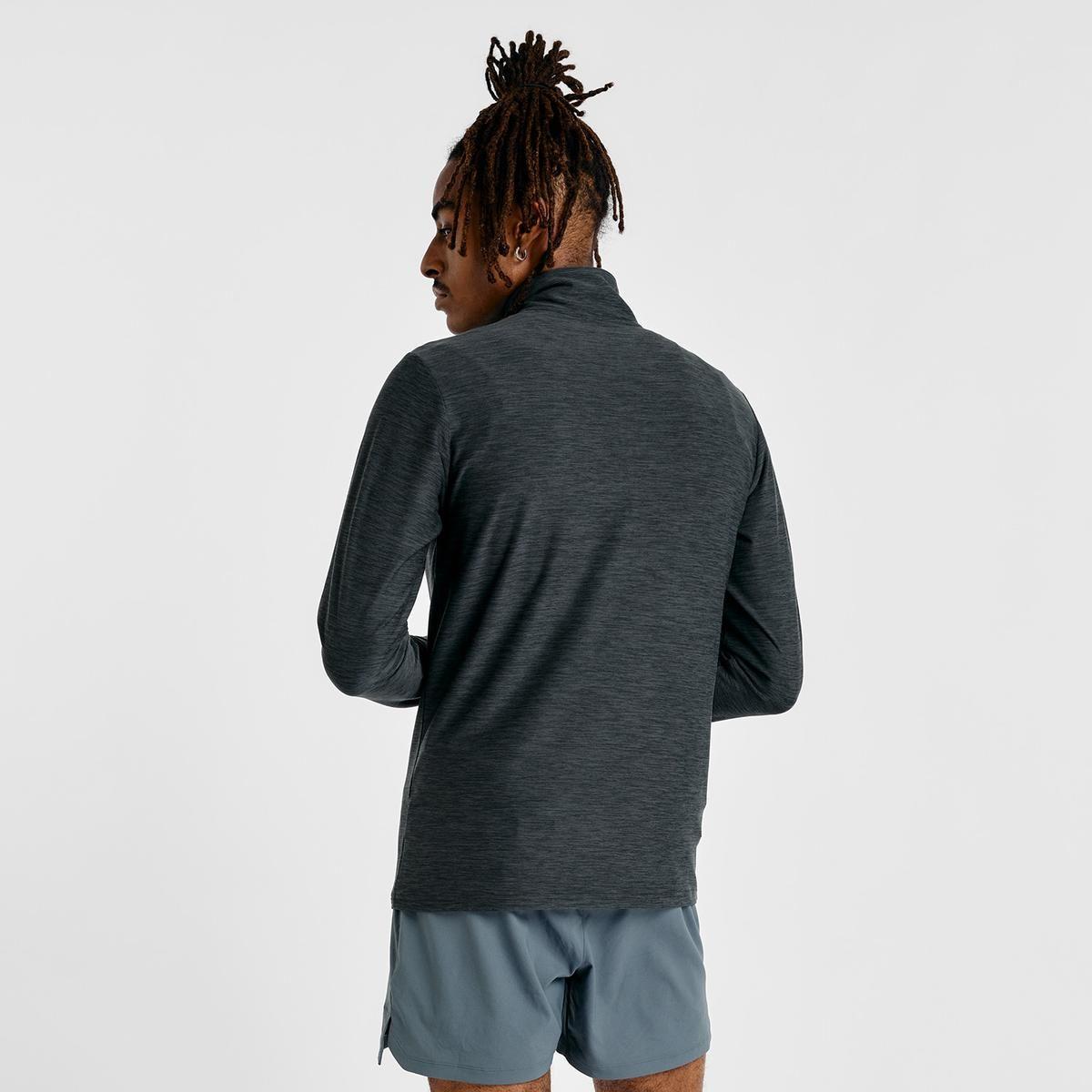 Polerón Running Hombre New Balance Space Dye 1/4 Zip Negro-1
