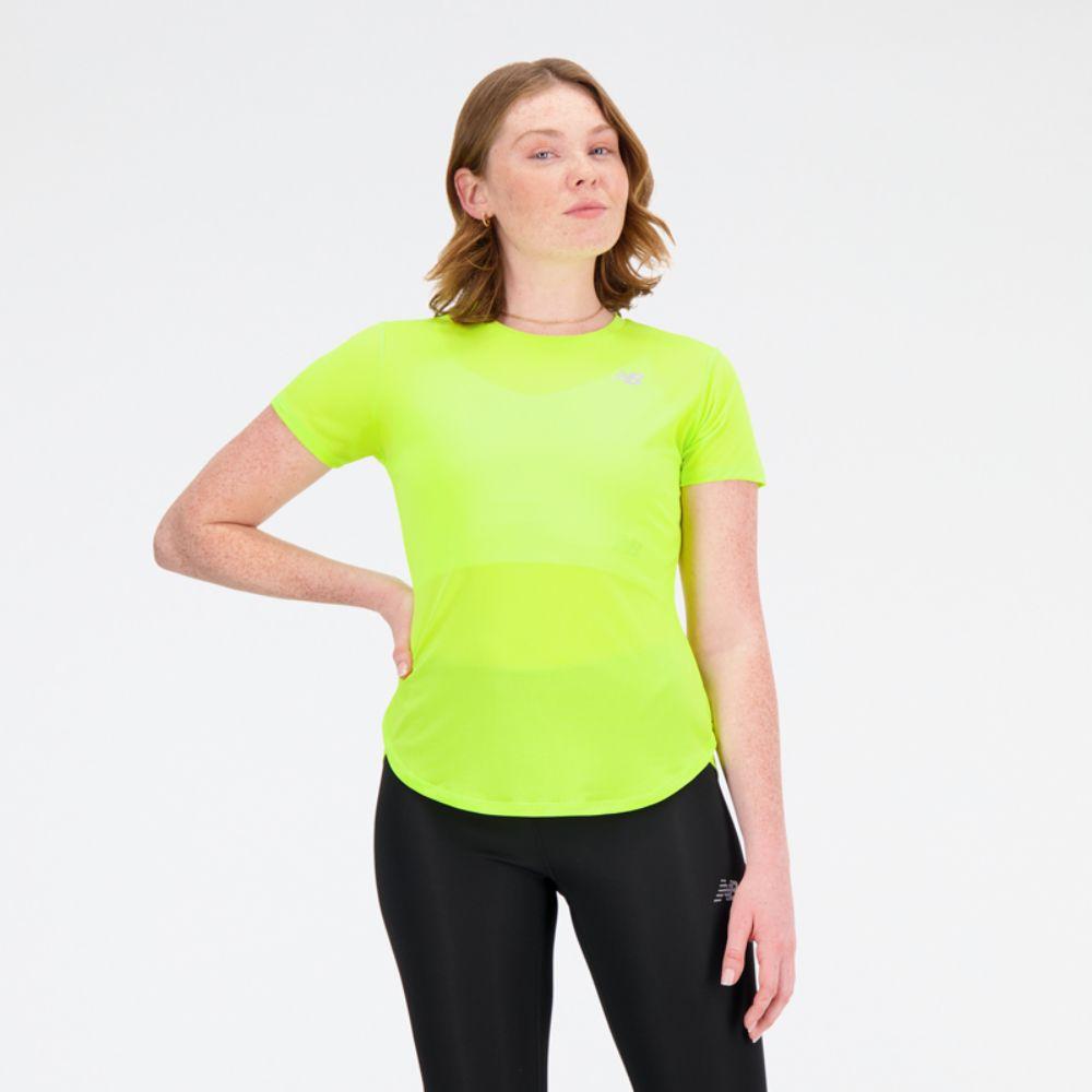 Polera Running Mujer New Balance Accelerate Amarilla-5